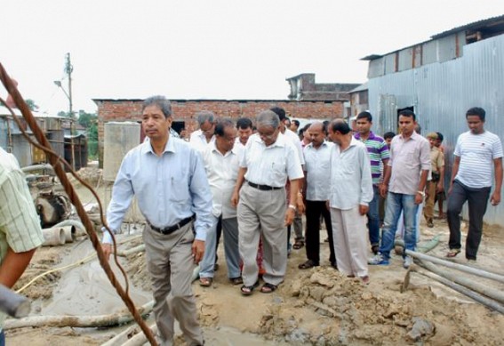 MLA team visits construction site at MG Bazzar MLA team visits construction site at MG Bazzar